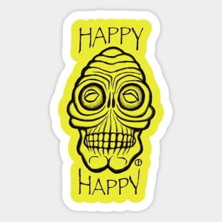 Happy Skull Sticker